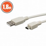 Delight USB kábel 2.0 A dugó - B dugó (mini) 1,8 m kábel