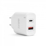 Delight USB QuickCharge 3.0 + Type C Adapter White 55047WH