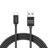 Delight USB Type-C töltőkábel 1m, fekete (55442C-BK) (55442C-BK) - Adatkábel