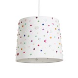 DELISA 35/30 lámpaernyő fehér gombok max. 28W