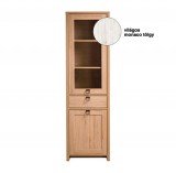 Délity Bútor Farmer MR-3Ü B/J keskeny, polcos, fiókos vitrin - világos monaco tölgy