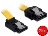 DeLOCK 0.2m SATA Cable 0,2 M Sárga SATA kábel