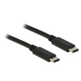 DeLOCK 0.5m USB 2.0 USB kábel 0,5 M USB C Fekete