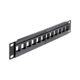 Delock 10" Keystone Patch Panel 12 Port fekete (43259)