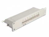 Delock 10 patch panel 8 porttal Cat.6A 1U szürke (66873)