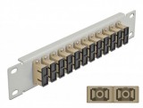 Delock 10 üvegszálas patch panel 12 portos SC Duplex bézs 1U szürke