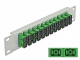Delock 10 üvegszálas patch panel 12 portos SC Duplex zöld 1U szürke