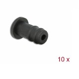 Delock 10 x fekete porfogó 3,5 mm-es sztereo jack anyához