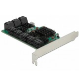Delock 16 portos SATA PCI Express x4 Kártya