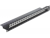 Delock 19" 24 portos Keystone patch panel tehermentesítővel (43277)