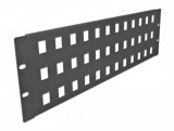 Delock 19 48 portos fekete Keystone Patch Panel 3U (66838)
