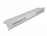Delock 19 patch panel 16 porttal Cat.6A 1U szürke (66877)