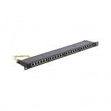 Delock 19” Patch Panel 24 Port Cat.6 0.5 U black (43316)