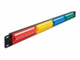 Delock 19 patch panel 24 porttal Cat.5e 1U színes (66880)