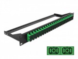 Delock 19 száloptikás csatlakozó panel 24 portos SC Duplex zöld