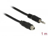 DeLOCK 1m, 2x3.5mm audio kábel 3.5mm Fekete