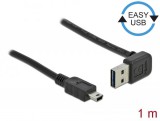 DeLOCK 1m, USB 2.0-A - USB 2.0 mini USB kábel USB A Mini-USB B Fekete
