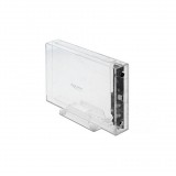 Delock 2.5/3.5" SATA3 USB-C külső ház átlátszó (42623)