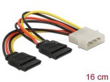 Delock 2 db SATA HDD - 4 tűs apa (Molex) hálózati kábel (60102)