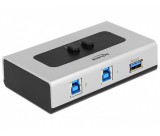Delock 2 portos manuális, kétirányú USB 3.0-kapcso