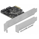 Delock 2 portos SATA PCI Express Kártya - alacsony profilú formatényező