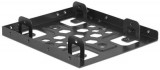 Delock 21324 2 x 2.5" - 3.5" fekete alumínium beépítő keret