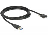 DeLOCK 2m USB 3.0 USB kábel USB 3.2 Gen 1 (3.1 Gen 1) USB A Micro-USB B Fekete