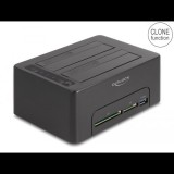 Delock 2x SATA HDD / SSD külső dokkoló fekete (64183) (delock64183)