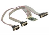 DeLock 2x Soros 1x Párhuzamos port bővítő kártya Mini PCIe (95246)