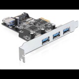 DeLock 3+1x USB 3.0 bővítő kártya PCI-E (89301) (89301)