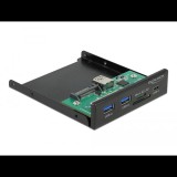 Delock 3.5” 3.2 Gen 1 USB elülső panel, kártyaolvasó (64058) (delock64058)
