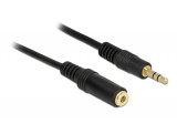 DeLOCK 3.5mm M-F, 1m audio kábel Fekete