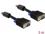 DeLOCK 3m VGA Cable VGA kábel VGA (D-Sub) Fekete