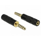 Delock 4,4 mm-es, 5 tűs sztereó jack apa   2,5 mm-es, 4 tűs sztereó jack anya átalakító