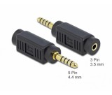 Delock 4,4 mm-es, 5 tűs sztereó jack apa – 3,5 mm-