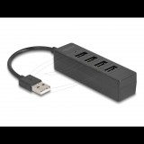 Delock 4 portos USB 2.0 Hub fekete (64334) (64334)
