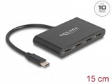 DeLock 4 portos USB 3.2 Gen 2 Type-C Hub (64129)