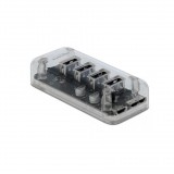 Delock 4-portos USB3.0 hub átlátszó (64087)