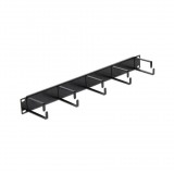 DeLock 42496 Rack Kábelrendező Sín 1U 19" - Fekete (42496)