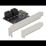 DeLock 4x SATA bővítő kártya PCI-E (90010) (delock90010)