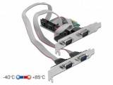 DeLock 4x Soros RS-232 port bővítő kártya PCIe (90410)