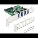 DeLock 4x USB 3.0 bővítő kártya PCI-E (89360) (89360)