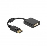 Delock 61008 DisplayPort 1.1 apa - DVI anya passzív fekete adapter (61008)