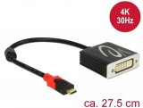 DeLOCK 61213 video átalakító kábel 0,2 M USB C-típus DVI Fekete