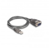 Delock 61400 USB-A 2.0 -> Serial RS-232 DB9 M/M adatkábel 1m szürke (61400)