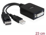 DeLOCK 61855 video átalakító kábel 0,23 M DisplayPort DVI-I Fekete