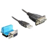 DeLOCK 62406 soros kábel Fekete 0,82 M USB A típus DB-9