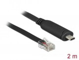 DeLOCK 63912 soros kábel Fekete 2 M USB C-típus RJ45