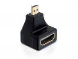DeLOCK 65270 19-p micro HDMI-D M 19-p HDMI-A F Fekete csatlakozó átalakító