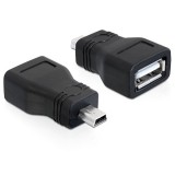 DeLOCK 65277 mini USB USB 2.0-A Fekete csatlakozó átalakító